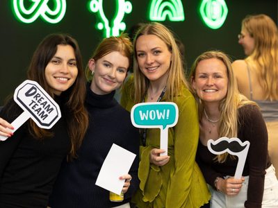 Females holding signs